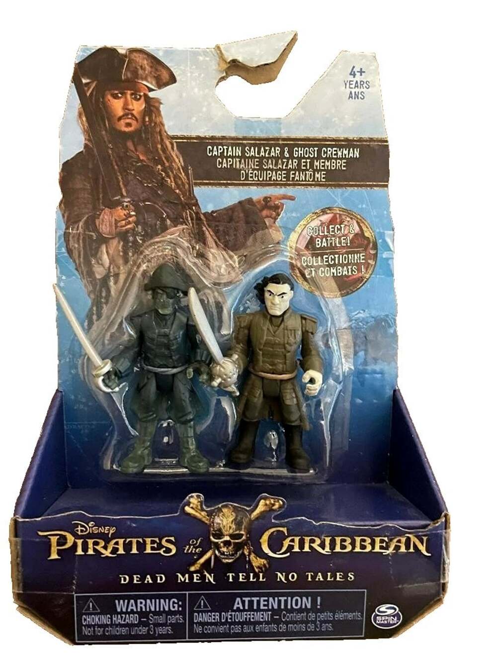 NEW Spin Master Pirates of the Caribbean Captain Salazar & Ghost Crewman 2-Pack